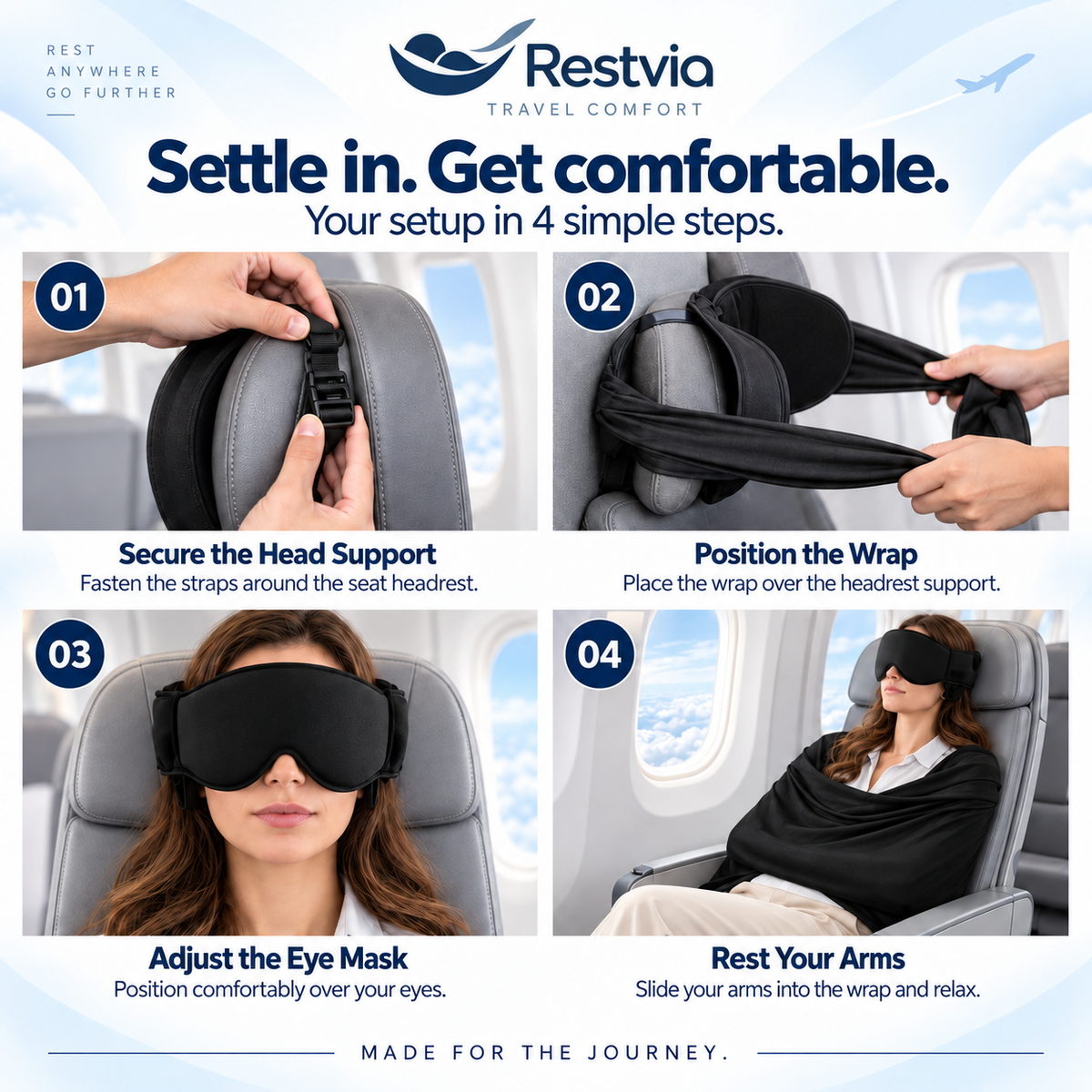 Restvia - First Class 3-in-1 Travel Sleep Set